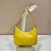 Prada Saffiano Yellow Leather Shoulder Bag - 6