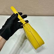 Prada Saffiano Yellow Leather Shoulder Bag - 4