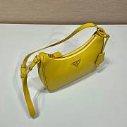 Prada Saffiano Yellow Leather Shoulder Bag - 3