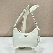 Prada Saffiano White Leather Shoulder Bag - 1