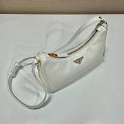 Prada Saffiano White Leather Shoulder Bag - 2