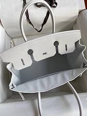 Hermes White Epsom Silver Hadware 30 - 6