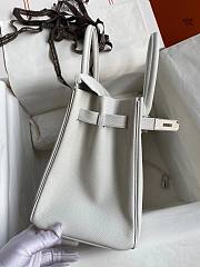 Hermes White Epsom Silver Hadware 30 - 5