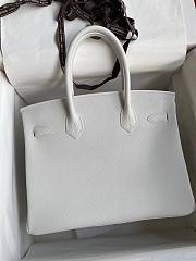 Hermes White Epsom Silver Hadware 30 - 3