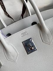 Hermes White Epsom Silver Hadware 30 - 2