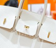 Hermes White Epsom Gold Hadware 30 - 5