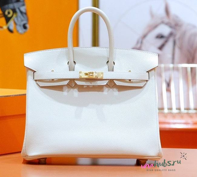 Hermes White Epsom Gold Hadware 30 - 1