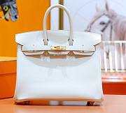 Hermes White Epsom Gold Hadware 30 - 1