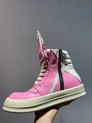 Rick Owens Pink High Sneakers - 6