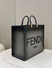 Fendi sunshine tote gray ombre leather 41cm - 6