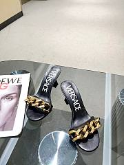 Versace black heeled sandals - 3