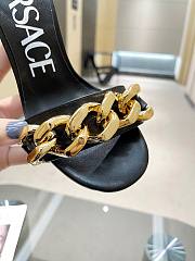 Versace black heeled sandals - 4