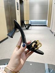 Versace black heeled sandals - 5