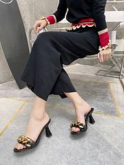 Versace black heeled sandals - 6