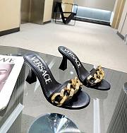 Versace black heeled sandals - 1