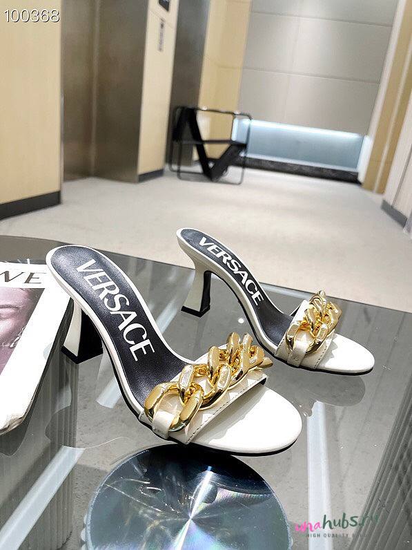 Versace white heeled sandals - 1