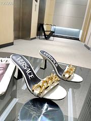 Versace white heeled sandals - 1