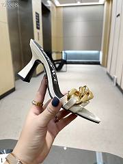 Versace white heeled sandals - 5