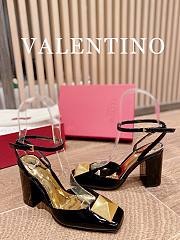 Valentino gold black heels - 2