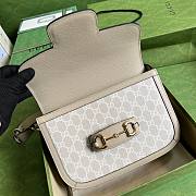 Gucci Horsebit 1955 small beige / white Bag - 6