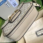 Gucci Horsebit 1955 small beige / white Bag - 4