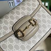 Gucci Horsebit 1955 small beige / white Bag - 2