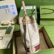 Gucci Ophidia small GG beige/ white bucket bag  - 2