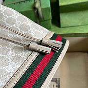 Gucci Ophidia small GG beige/ white bucket bag  - 3