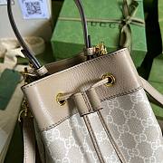 Gucci Ophidia small GG beige/ white bucket bag  - 5