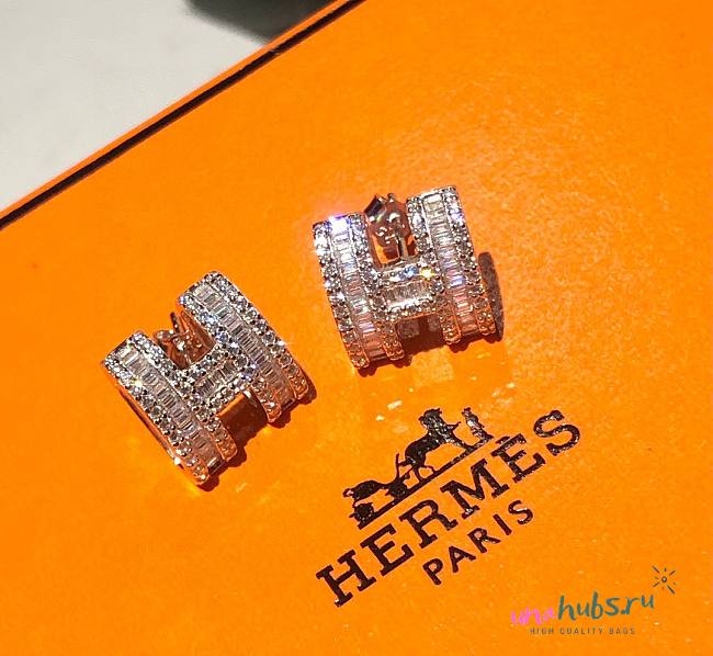 Hermes silver earings - 1