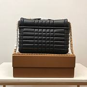  Burberry quilted black leather shoulder bag  - 6