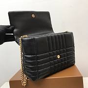  Burberry quilted black leather shoulder bag  - 3