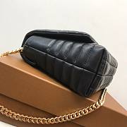  Burberry quilted black leather shoulder bag  - 2