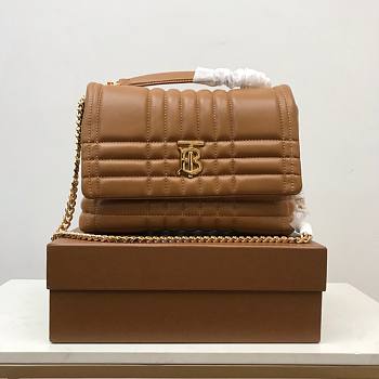 Burberry quilted brown leather shoulder bag