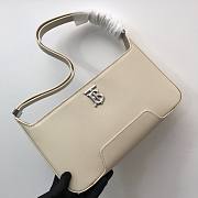 Leather TB White Shoulder Bag - 4