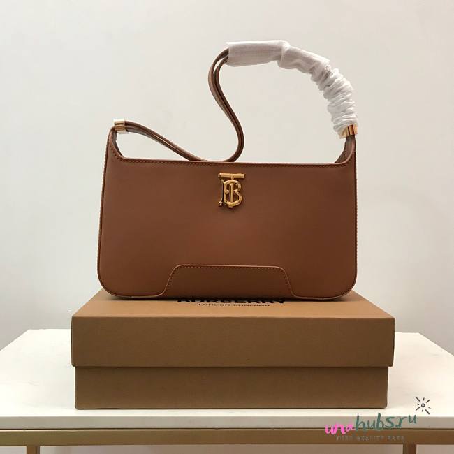 Leather TB Brown Shoulder Bag - 1