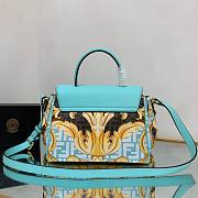 Fendi x Versace Fendace La Medusa Blue Medium Handbag - 5