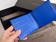 Bottega Veneta woven blue leather wallet  - 4