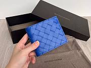 Bottega Veneta woven blue leather wallet  - 3