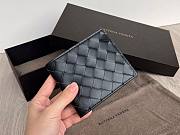 Bottega Veneta woven black green leather wallet - 3