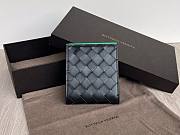 Bottega Veneta woven black green leather wallet - 2