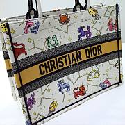 Dior Pixel Zodiac Embroidery Book Tote 36cm - 5