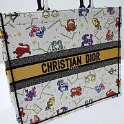 Dior Pixel Zodiac Embroidery Book Tote 41cm - 6