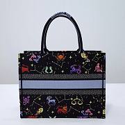 Dior Pixel Zodiac Embroidery Black Book Tote 36cm - 3