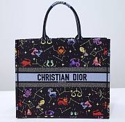 Dior Pixel Zodiac Embroidery Black Book Tote 41cm - 1