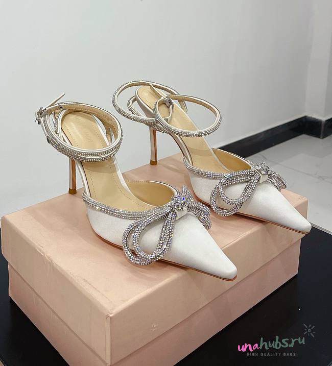 Mach & Mach white heels 10cm - 1