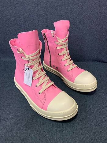 Rick Owens pink high sneakers 02