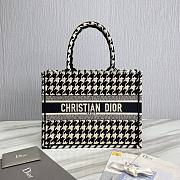 Dior book black tone embroidery tote 36cm - 1