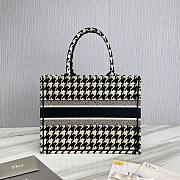 Dior book black tone embroidery tote 36cm - 3