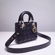 DIOR My ABCDIOR Lady Black Lambskin Gold Hardware Bag  - 6